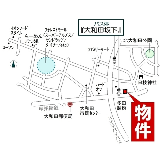 【外観】 | グローイングシティー大和田　駐車場 | 地図