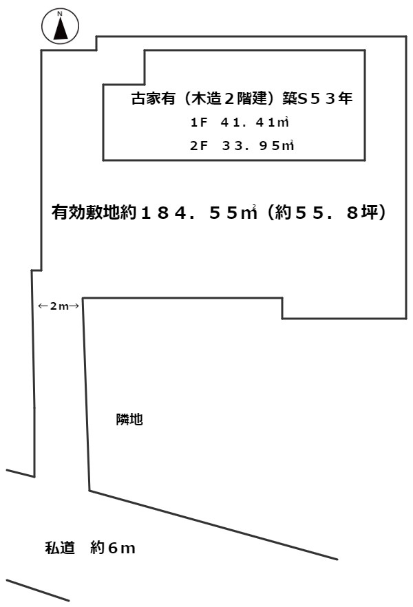 舞子坂４丁目売地の土地図