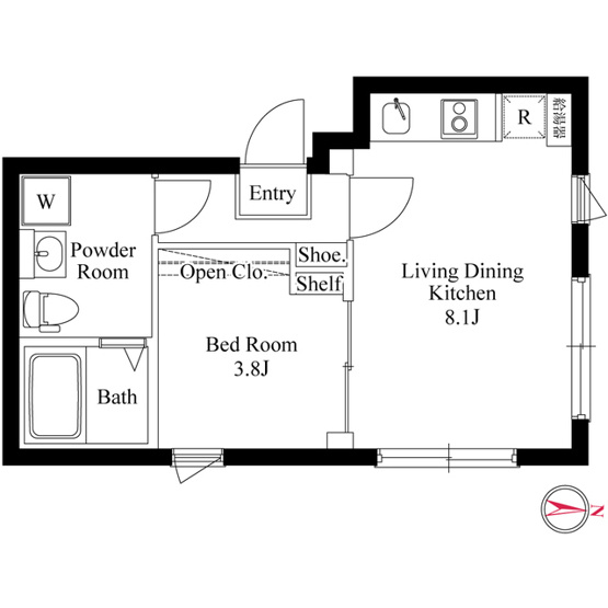【間取り】 | ＣＡＳＡ　ＰＩＡＺＺＡ　浅草本所