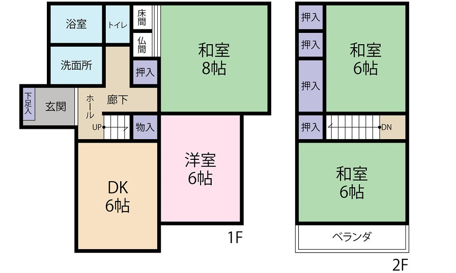 広島市佐伯区八幡が丘2丁目　中古一戸建ての間取り