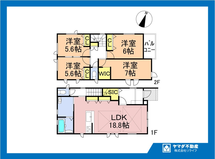 戸建　一宮市今伊勢町本神戸　全5区画分譲の間取り|E棟