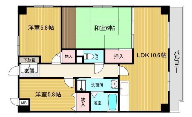 【間取り】 | ソレアード門前