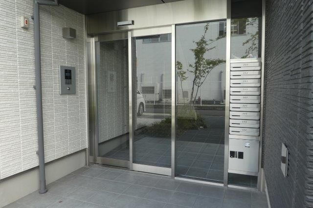 倉敷市笹沖の賃貸マンションのエントランス
