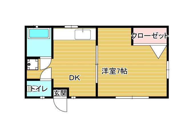 【間取り】 | メゾン | 広々１DK