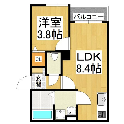 【間取り】 | ANDTERRACE北野田B棟