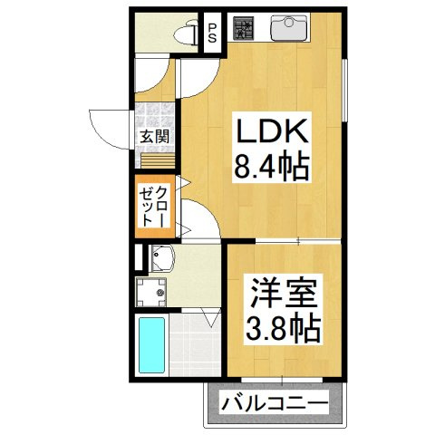 【間取り】 | ANDTERRACE北野田B棟