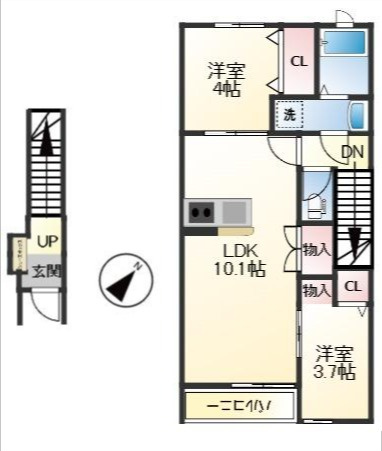 カプラン花田Ⅰの間取り