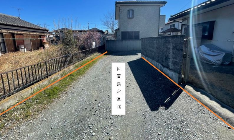藤岡市藤岡　土地1000の前面道路含む現地写真|前面道路含む現地写真です