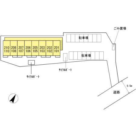 ベルネージュⅡの区画図