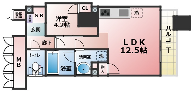【間取り】 | ブランズタワー大阪本町