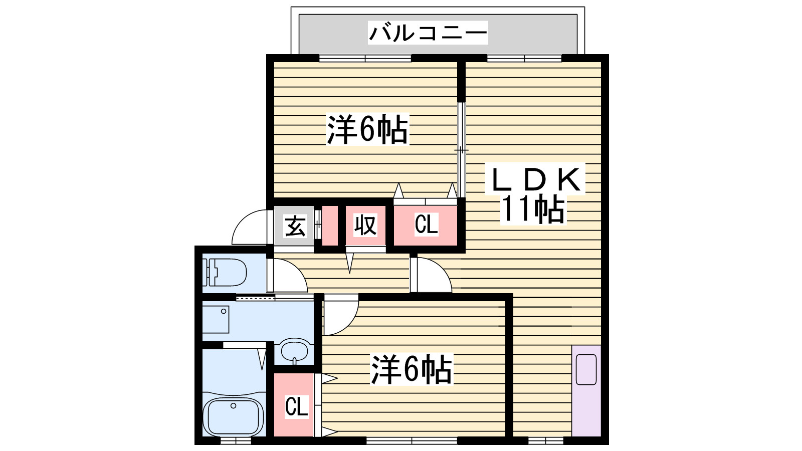 リッツハウスM＆R B棟の間取り