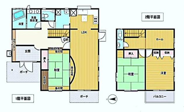 【間取り】 | 伊東市吉田　中古戸建 | 図面と現況が相違する場合は現況優先と致します。