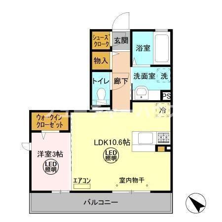 パークドオートム　Ｃの間取り