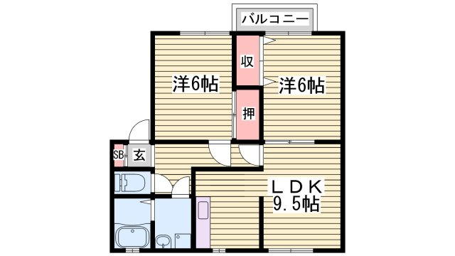 ソレジオ若草の間取り