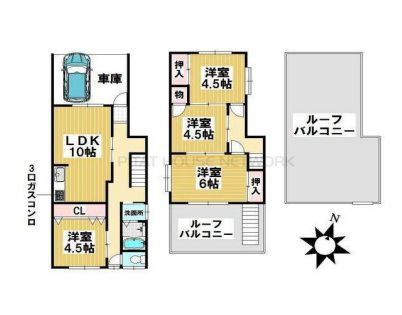 知多郡武豊町字上ゲの間取り