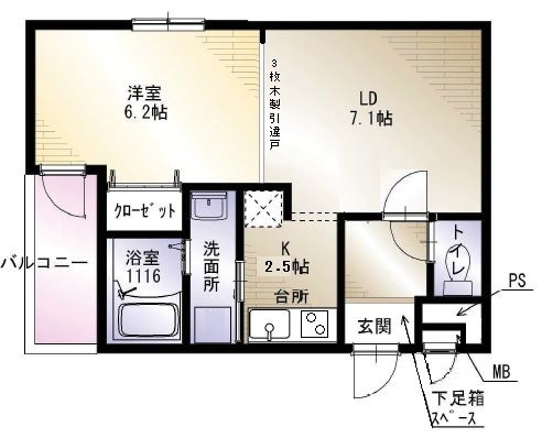 フジパレス東中浜の間取り