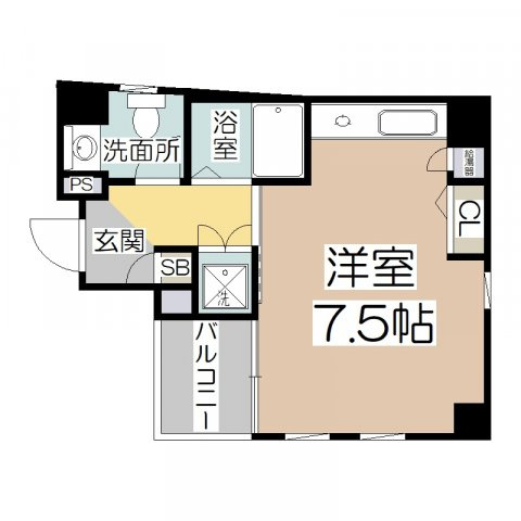 【間取り】 | Collection阿倍野 | Collection阿倍野　１R　20㎡
