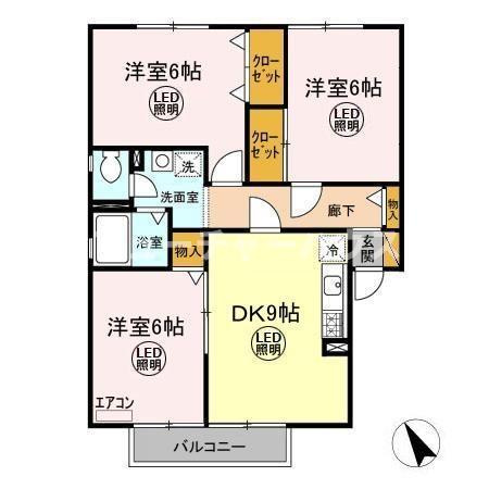 パストラル　壱番館の間取り