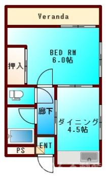 【間取り】 | 第2沖浜ビル