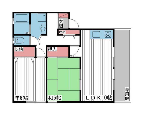 姫路市玉手３丁目のハイツの間取り
