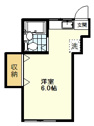 【間取り】 | ハイツＯＮＯ、202号室、１Ｒ