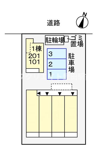 ヒミコレジデンス多摩桜Aの区画図