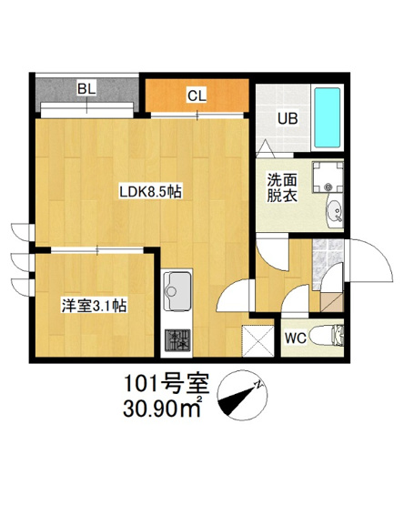 【間取り】 |  GRANDTIC グランソレイユ 唐人町