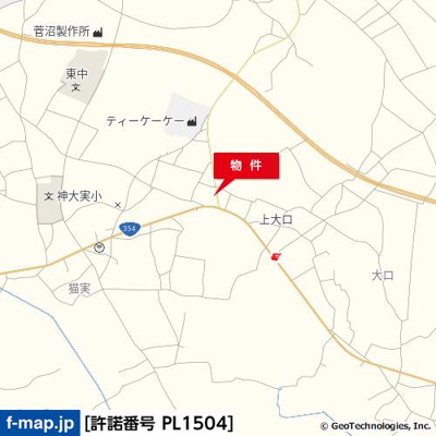 【地図】 | 坂東市大口２５８０－５店舗