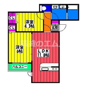 【間取り】 | リタリッチ井尻南 | リタリッチ井尻南の間取り