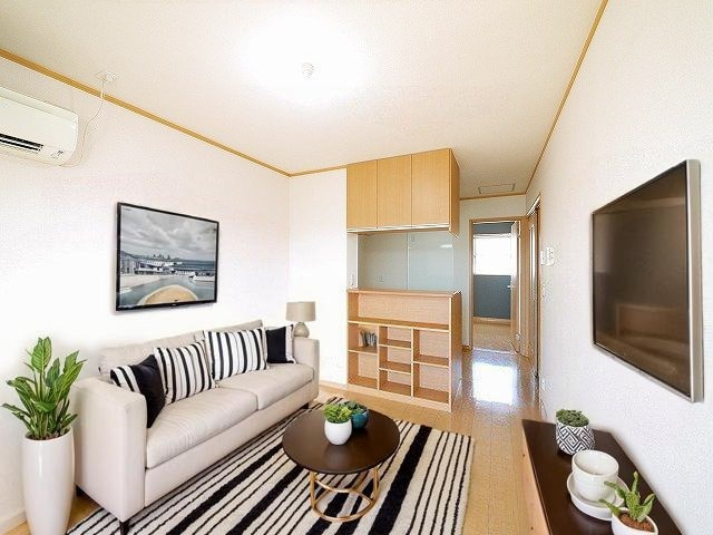 ウィルコート四条の居間・リビング|CGで家具等を配置したもので家具等は含まれません