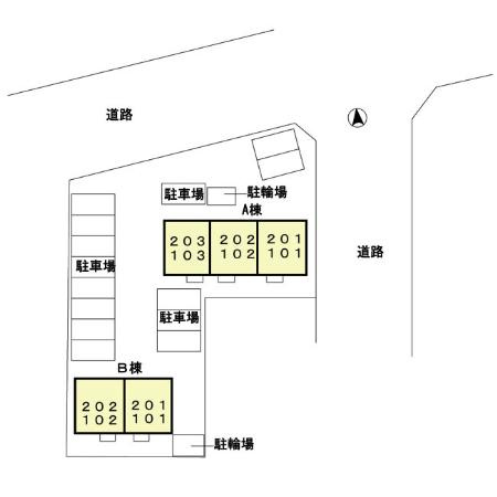 ルミエール A棟の区画図