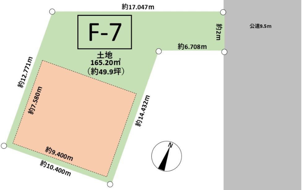 笠岡サトヤマプロジェクトの土地図|F7号地