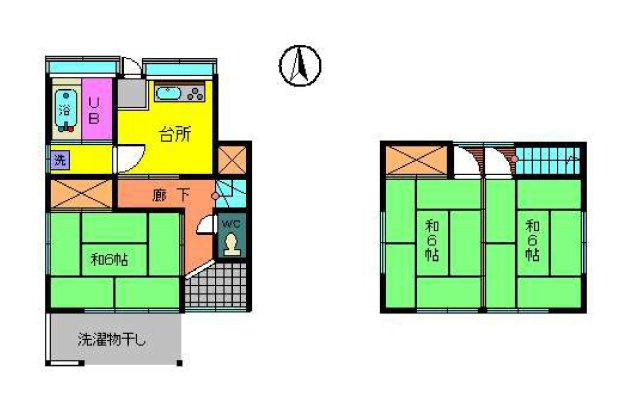 【間取り】 | 金田氏貸家（西棟）