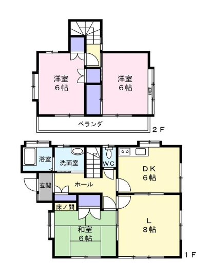 北本市二ツ家　中古戸建の間取り