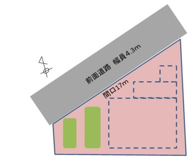 【土地図】 | 加古郡播磨町北野添２丁目　土地 | 約33.5坪です。