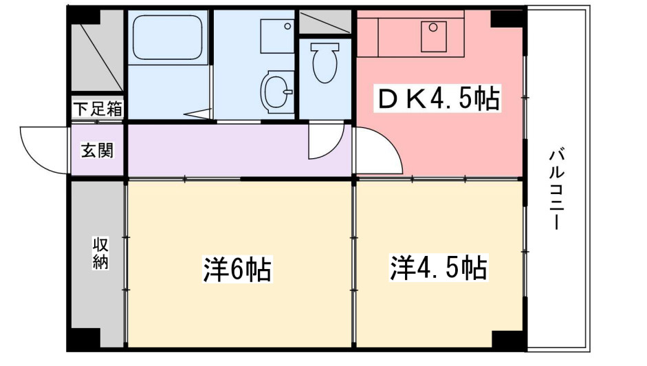 飾磨中村コーポの間取り
