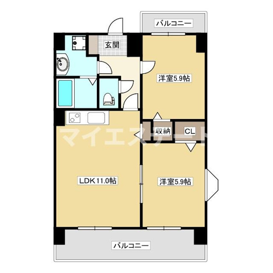 【間取り】 | アメニティ桜マンション