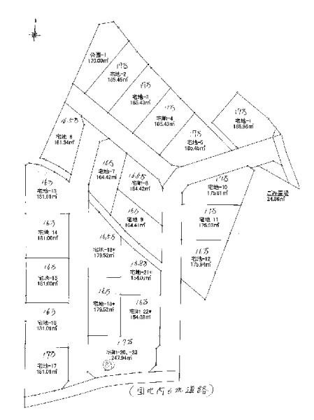 和歌山市新庄2分譲地（18号地の内容）の土地図