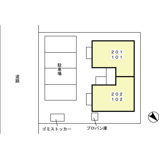 ルミエール・コートの区画図