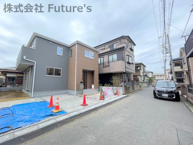 吉川市栄町　新築戸建　全1棟の前面道路含む現地写真|前面道路含む現地写真です。