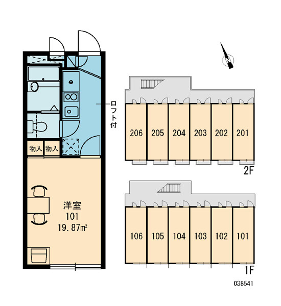 レオパレスYNの区画図|画像3