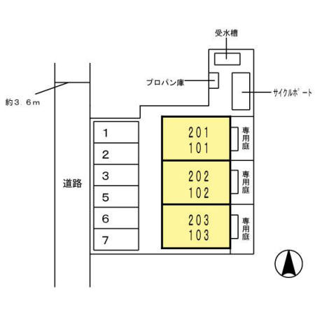 D-room東高松の区画図