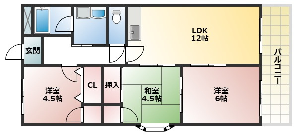 アメニティα館の間取り
