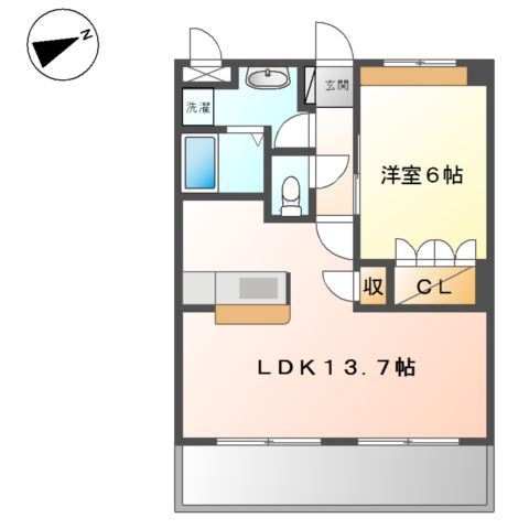 Ｗｅｓｔ Ｈｉｌｌｓ 弐番館の間取り