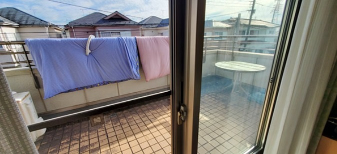 宇都宮市御幸本町　戸建のバルコニー