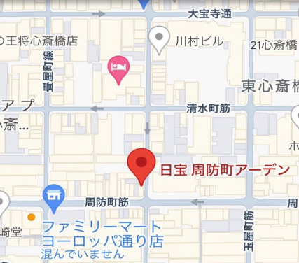 日宝周防町アーデンの地図