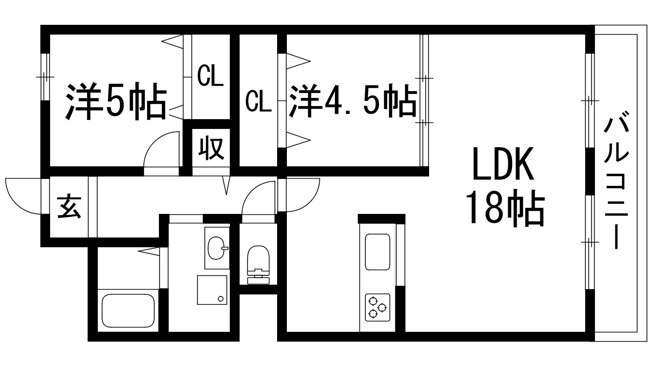 【間取り】 | ツインパレス北伊丹