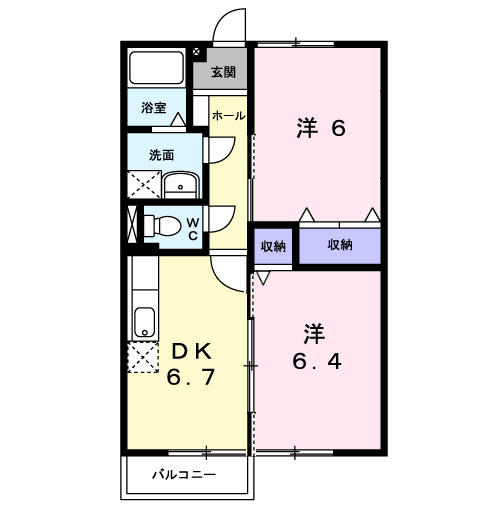 １０１号室　間取り図