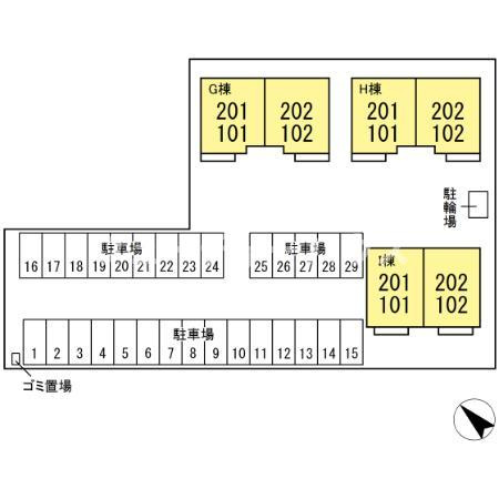 メイプルヒル　Ｉ棟の区画図