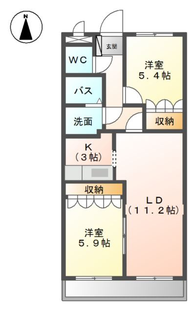 ボヌールAKIの間取り